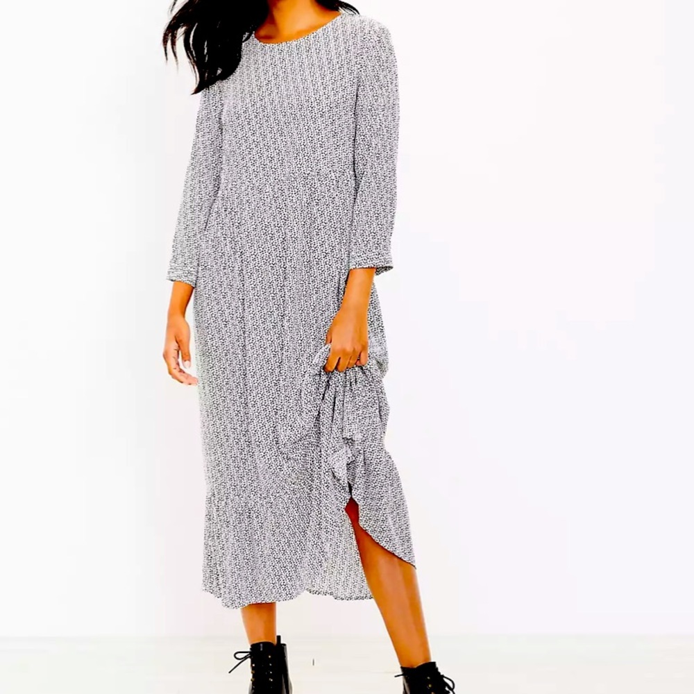 Loft Tiered Midi Dress